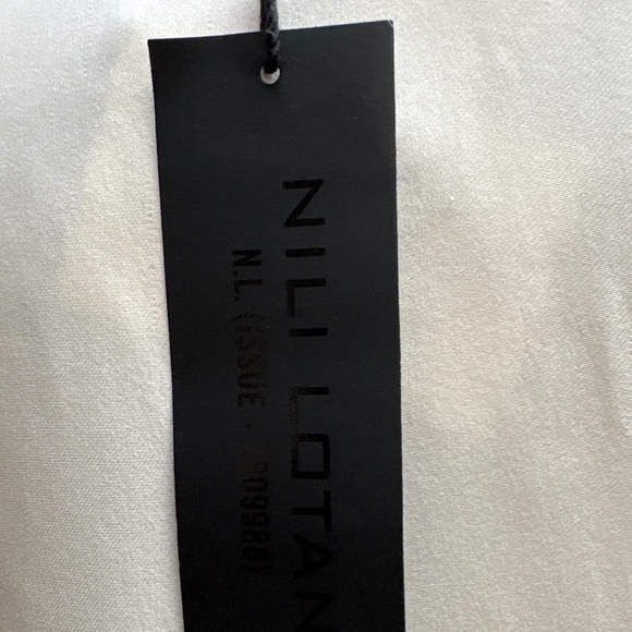 Nili Lotan Silk Tuxedo Blouse -Ivory Luxe - NWT - Picture 7 of 9